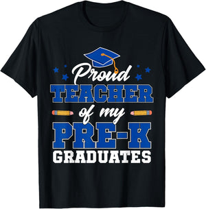 Proud Teacher Of My Pre-K Graduates T-Shirt - T-Shirt | Black