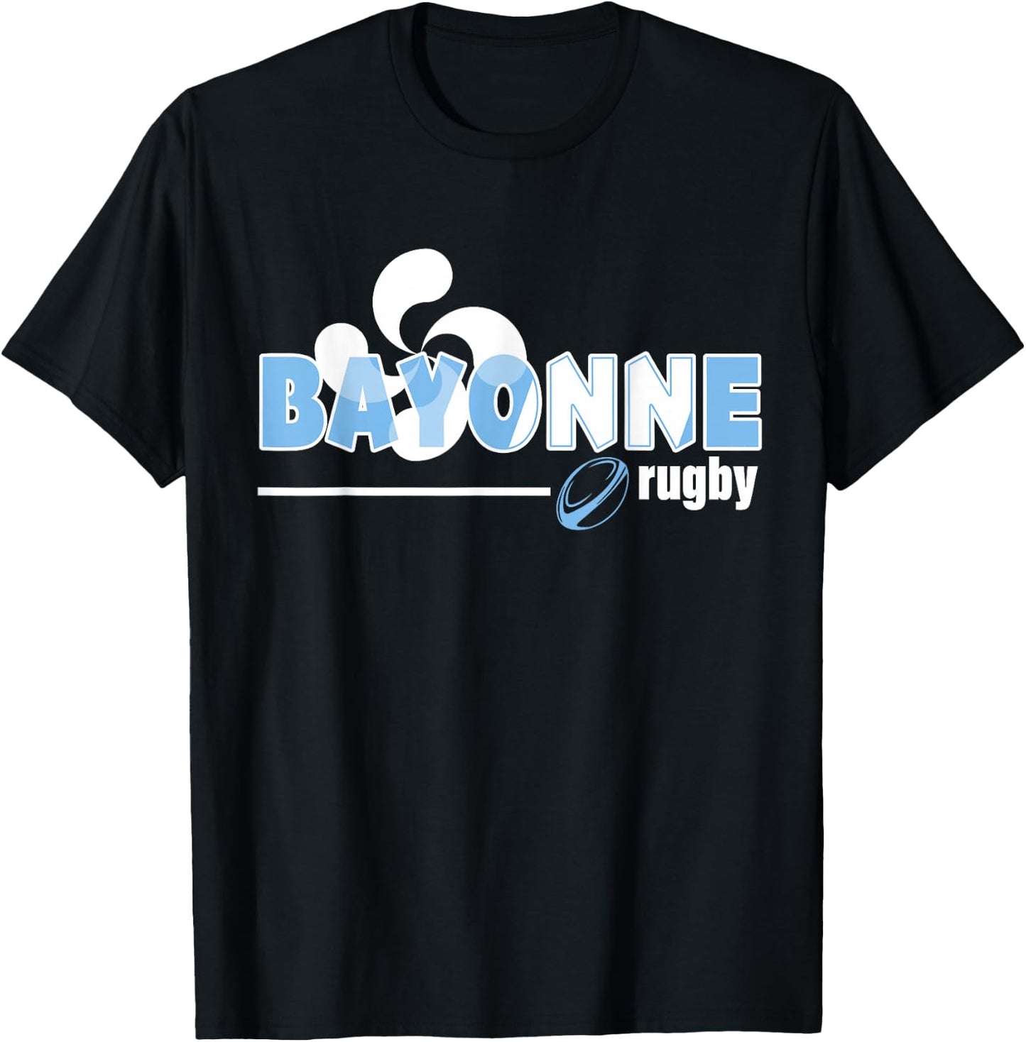 Rugby Bayonne Basque Country Supporter Man Woman Child , Black, S T-Shirt - T-Shirt | Black