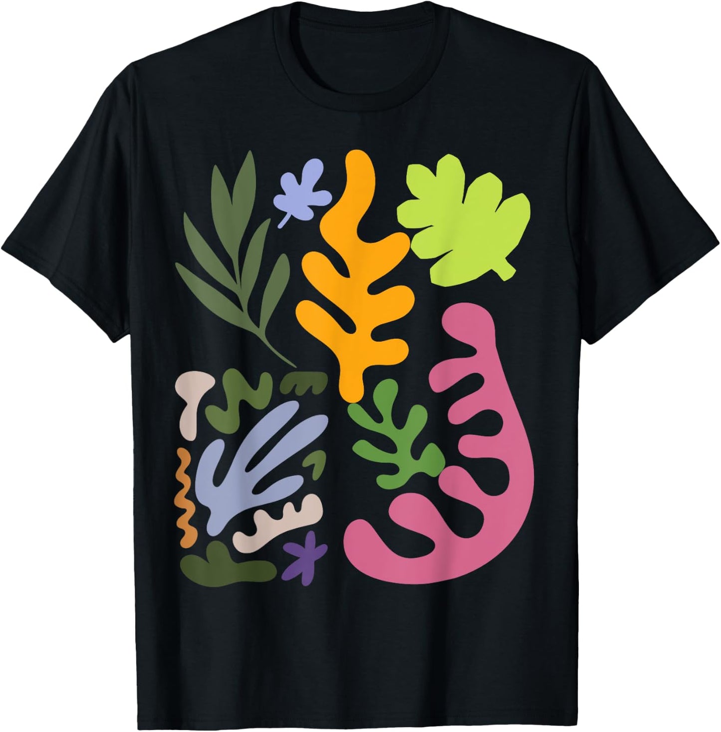 Matisse Painting Aesthetic artificial flower Abstract Autumn T-Shirt - T-Shirt | Black