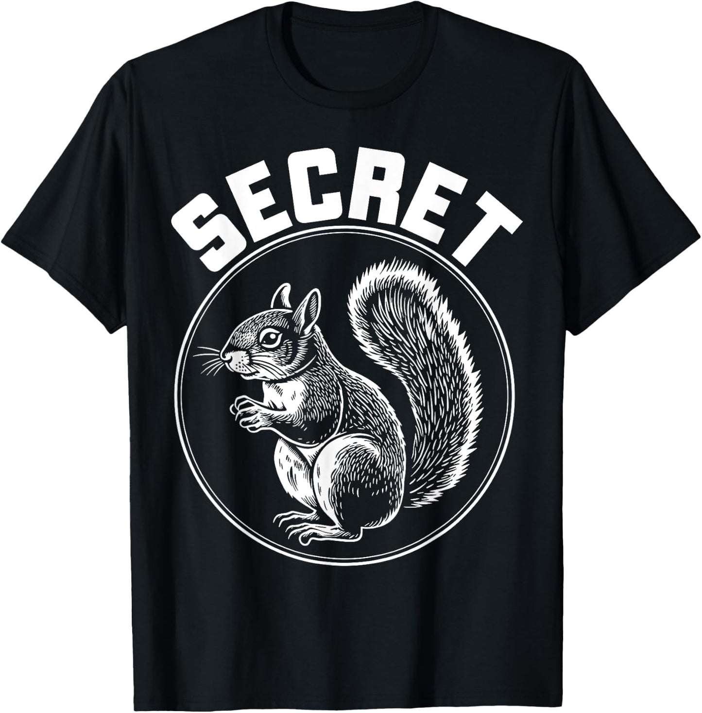Secret Squirrel Animal Lover Graphic T-Shirt - T-Shirt | Black