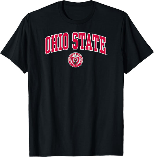 Ohio State Buckeyes Heritage Collection Arch Dark Heather T-Shirt - T-Shirt | Black
