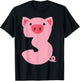 Fun Toddler 3rd Birthday Pig Themed 3 Year Old Boys Kids Pig T-Shirt - T-Shirt | Black