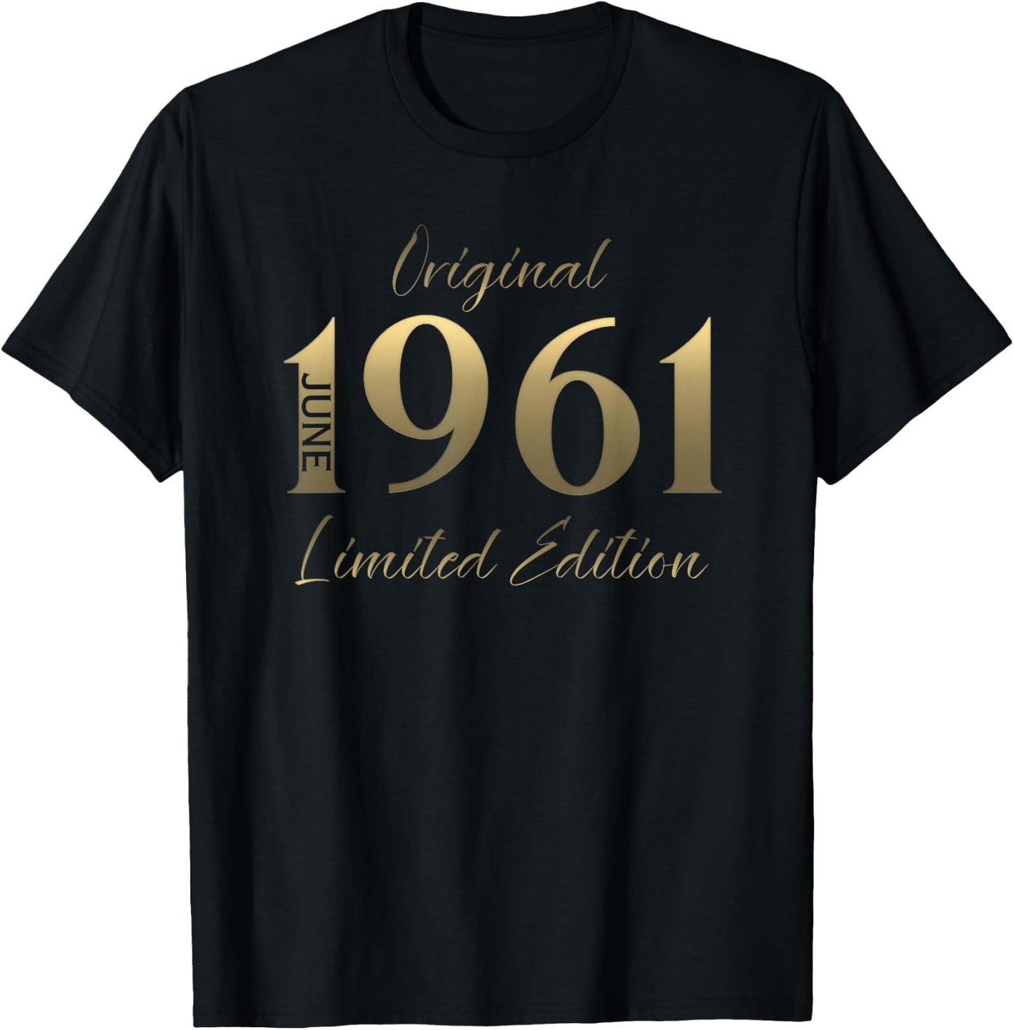 65 Ans Anniversaire Homme Cadeau Juin 1961 Vintage T-Shirt - T-Shirt | Black
