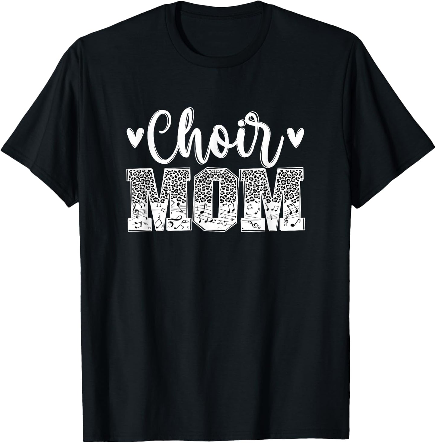 Choir Mom Of A Choir Member Leopard Choir Mother T-Shirt - T-Shirt | Black