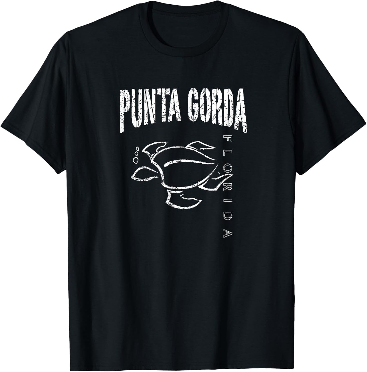 Punta Gorda Florida, Sea Turtle, Beach, Aquatic T-Shirt - T-Shirt | Black
