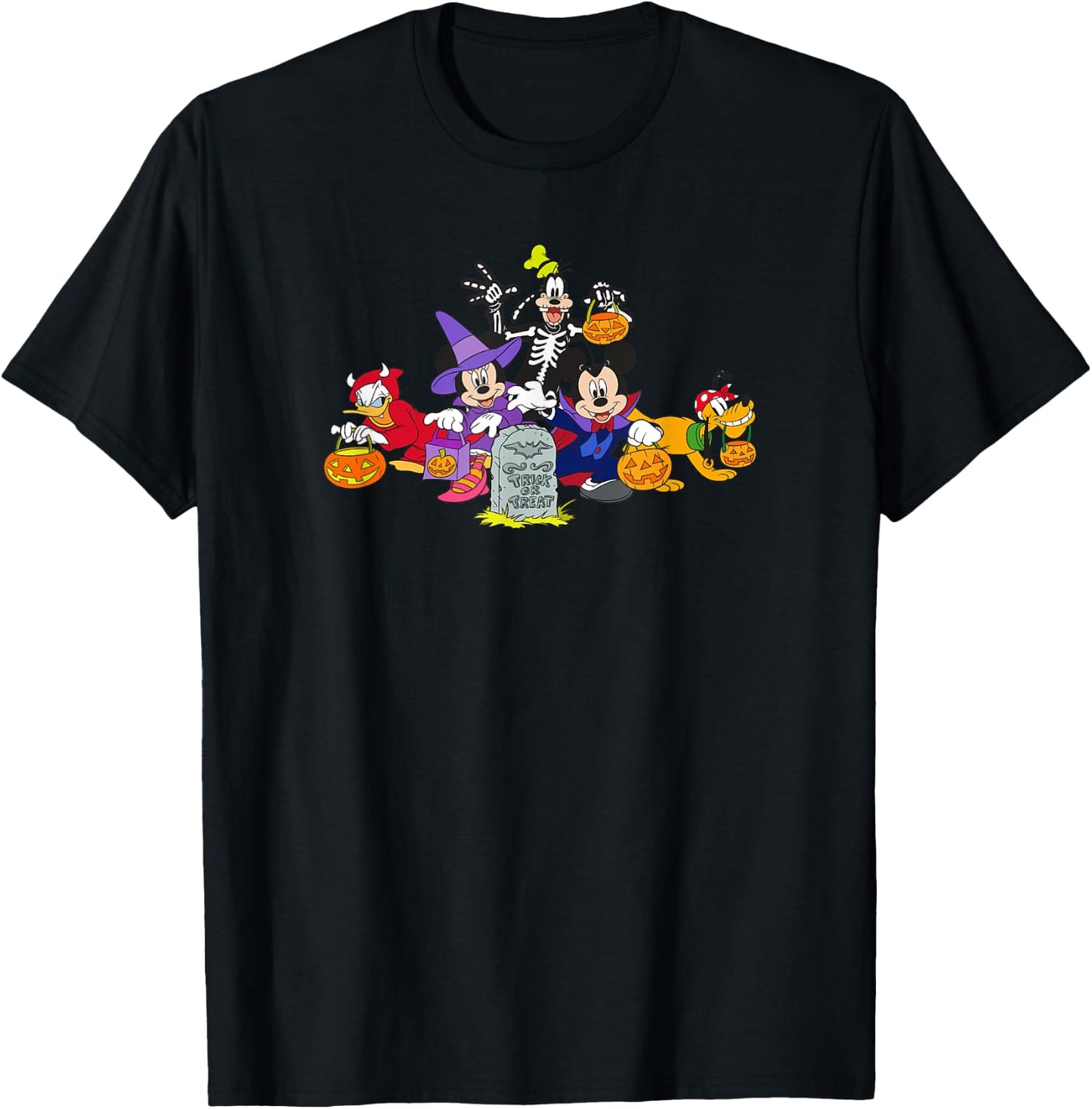 Disney Mickey and Friends Halloween Group Costume Trick! T-Shirt - T-Shirt | Black