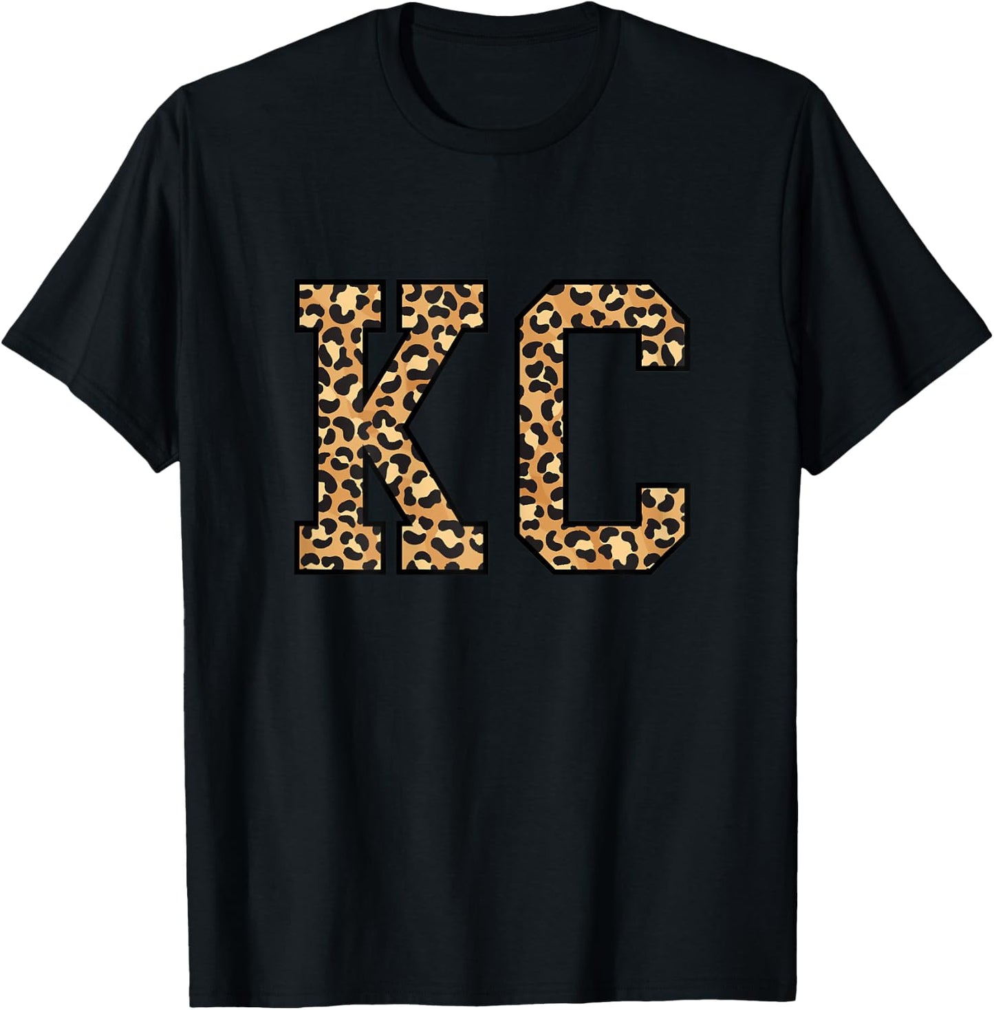 KC Leopard Pattern Kansas City T-Shirt - T-Shirt | Black