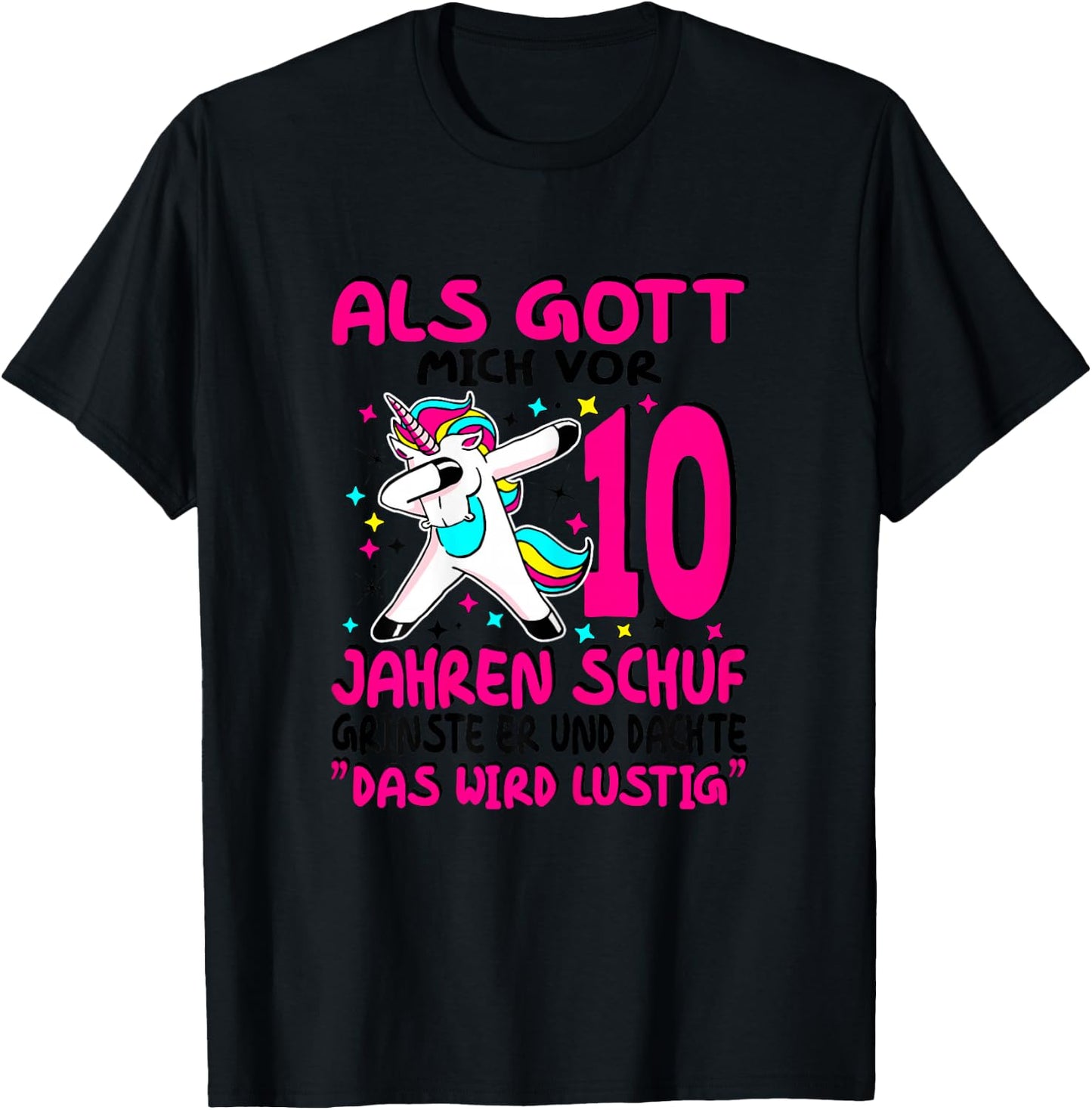 Girls 10 Years 10 Year Old 10 Birthday , White T-Shirt - T-Shirt | Black