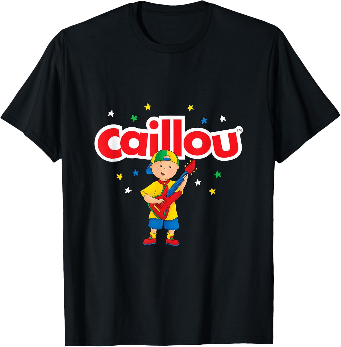 Caillou Plays Guitar , blue, s T-Shirt - T-Shirt | Black