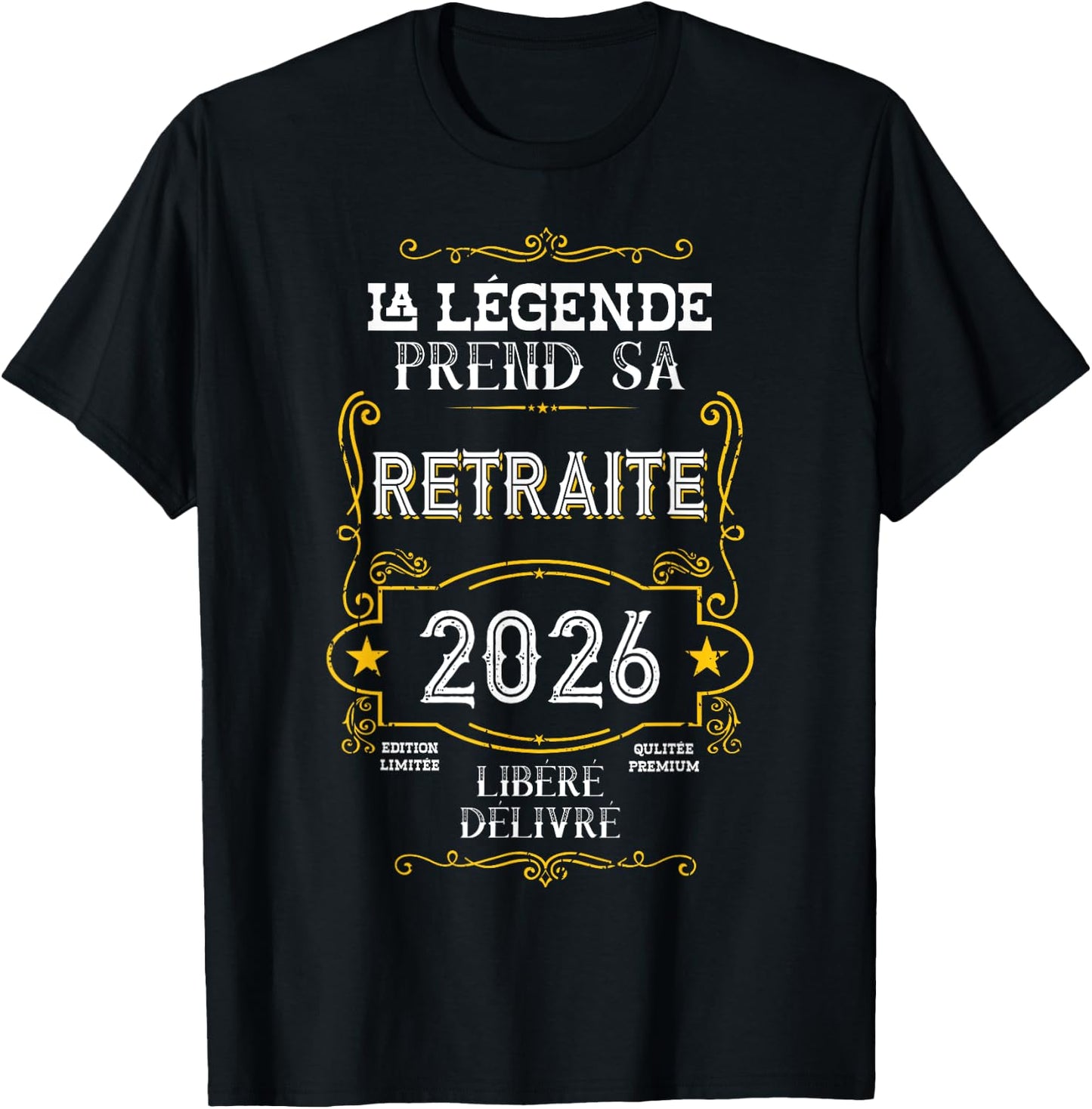 La Légende Takes Her Retirement - Funny Retirement 2026 T-Shirt - T-Shirt | Black