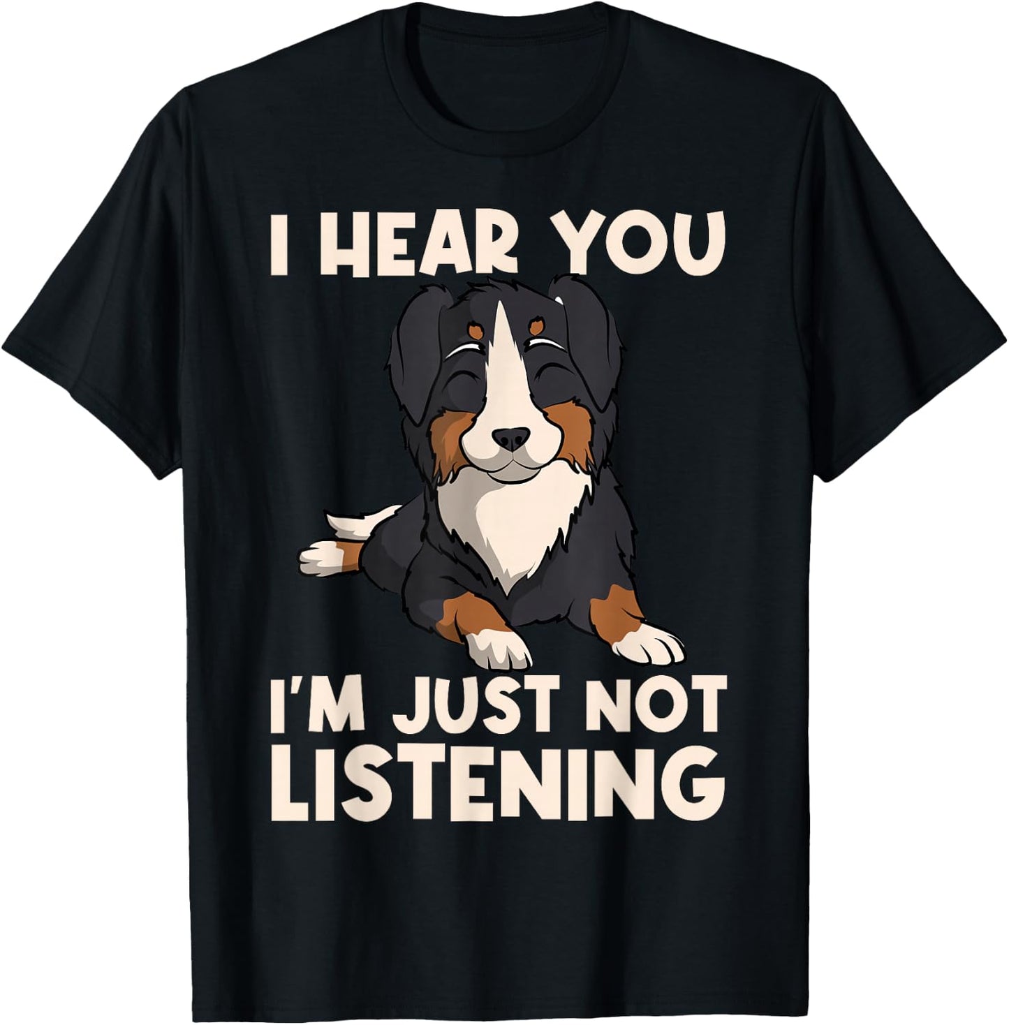 Australian Shepherd Aussie Herding Dog Breed Not Listening T-Shirt - T-Shirt | Black