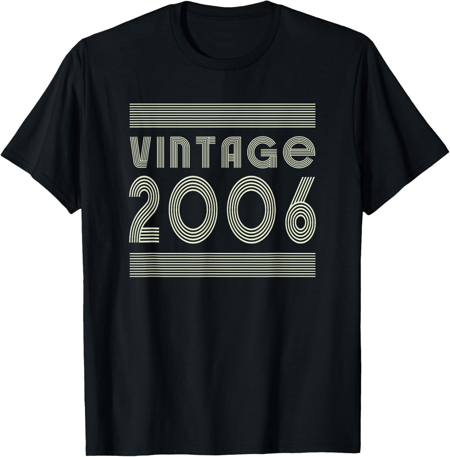 Vintage 2006 T Shirts Retro Funny 2006 Birthday T-Shirt - T-Shirt | Black