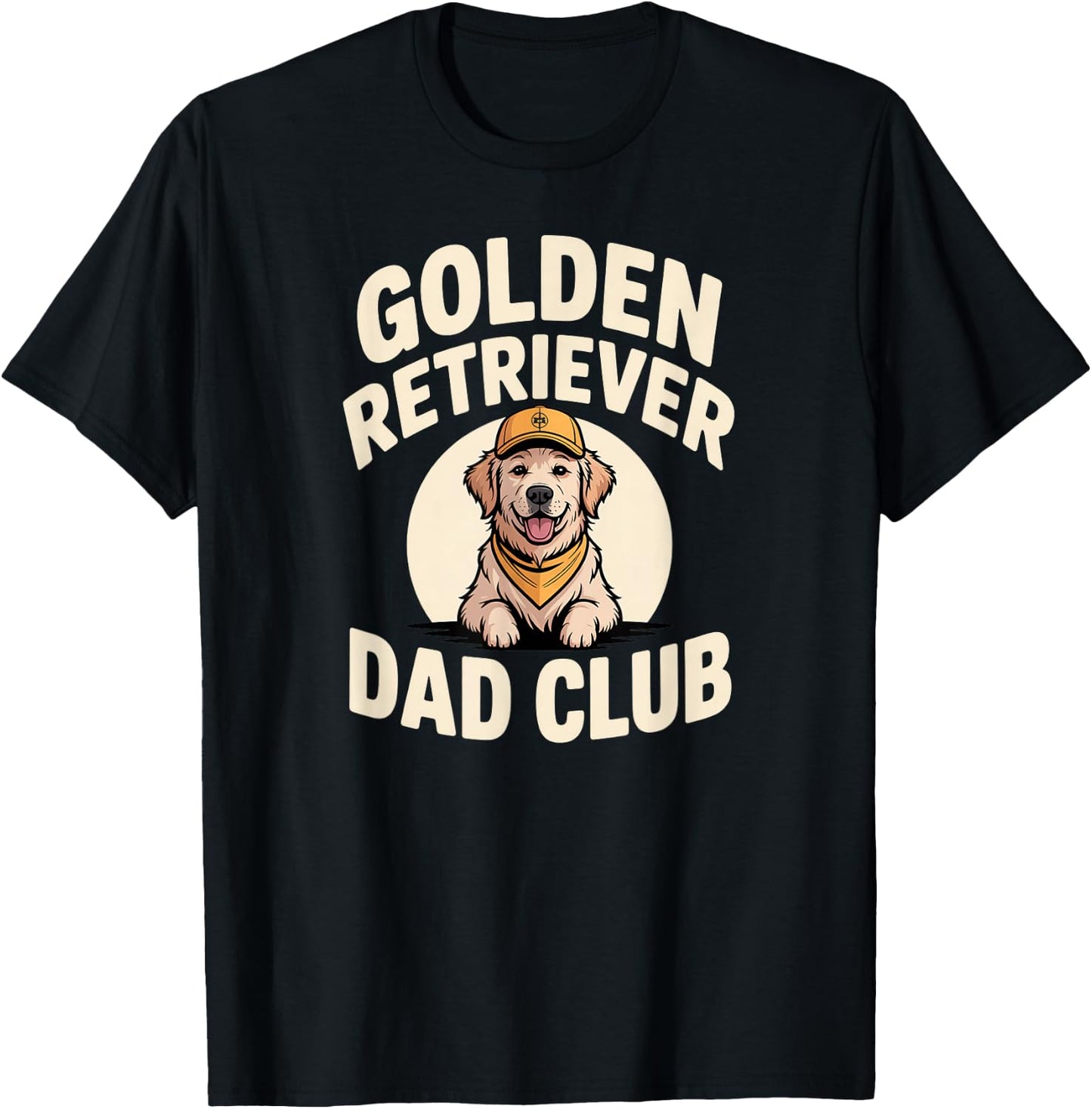 Golden Retriever Dog Dad Club Dog Breed Dad T-Shirt - T-Shirt | Black
