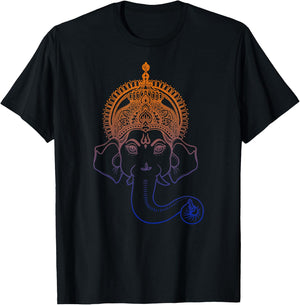Ganesh Shirt - Hindu Elephant God Spiritual T-Shirt - T-Shirt | Black