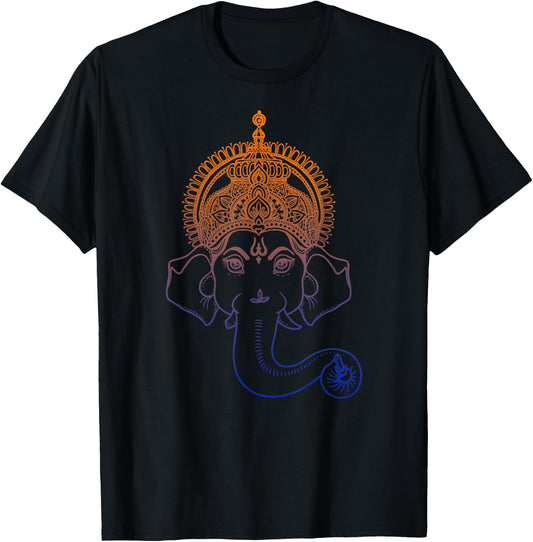 Ganesh Shirt - Hindu Elephant God Spiritual T-Shirt - T-Shirt | Black
