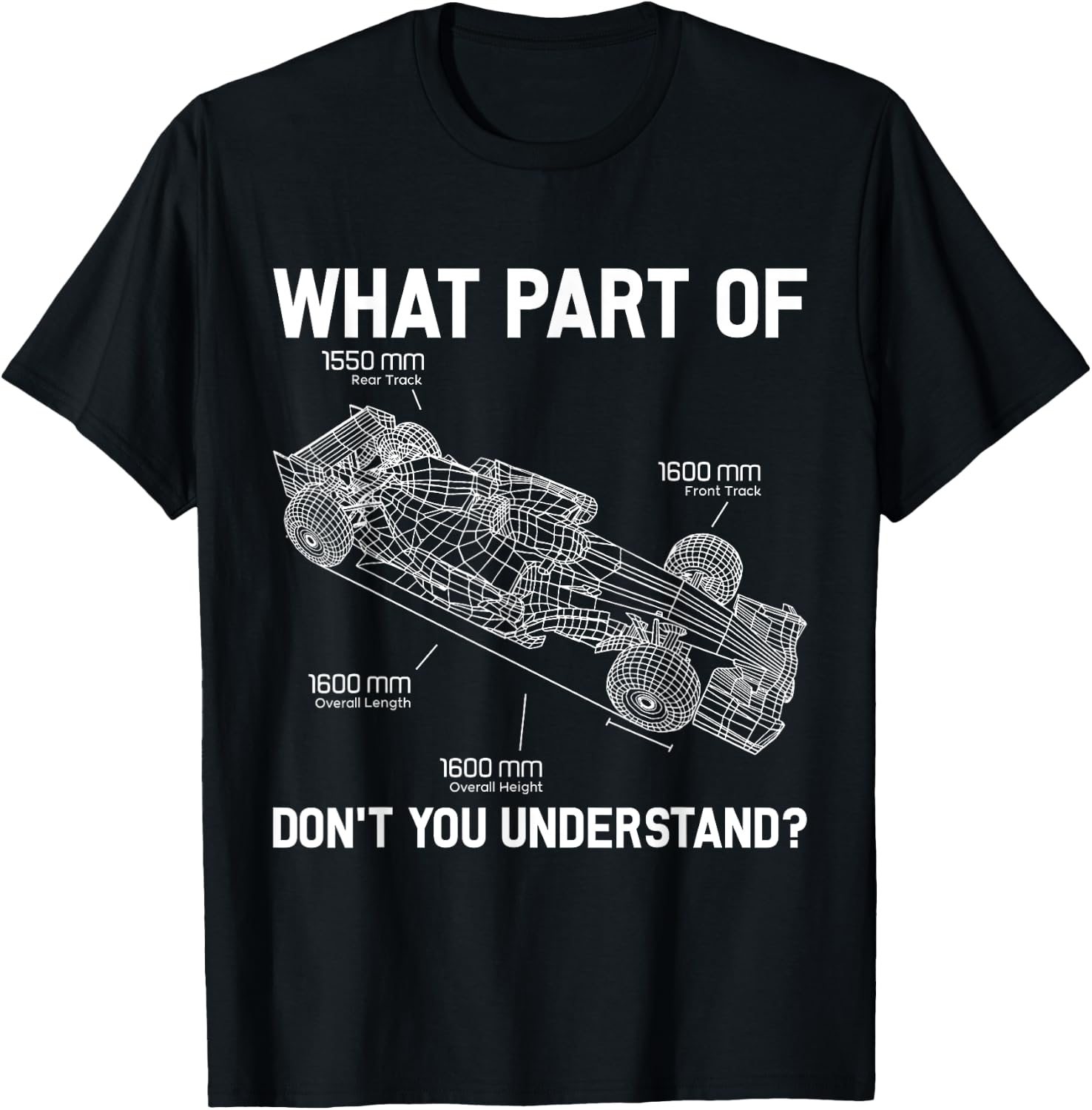 What Part Of Don't You Understand Racer Race Car Racing T-Shirt - T-Shirt | Black