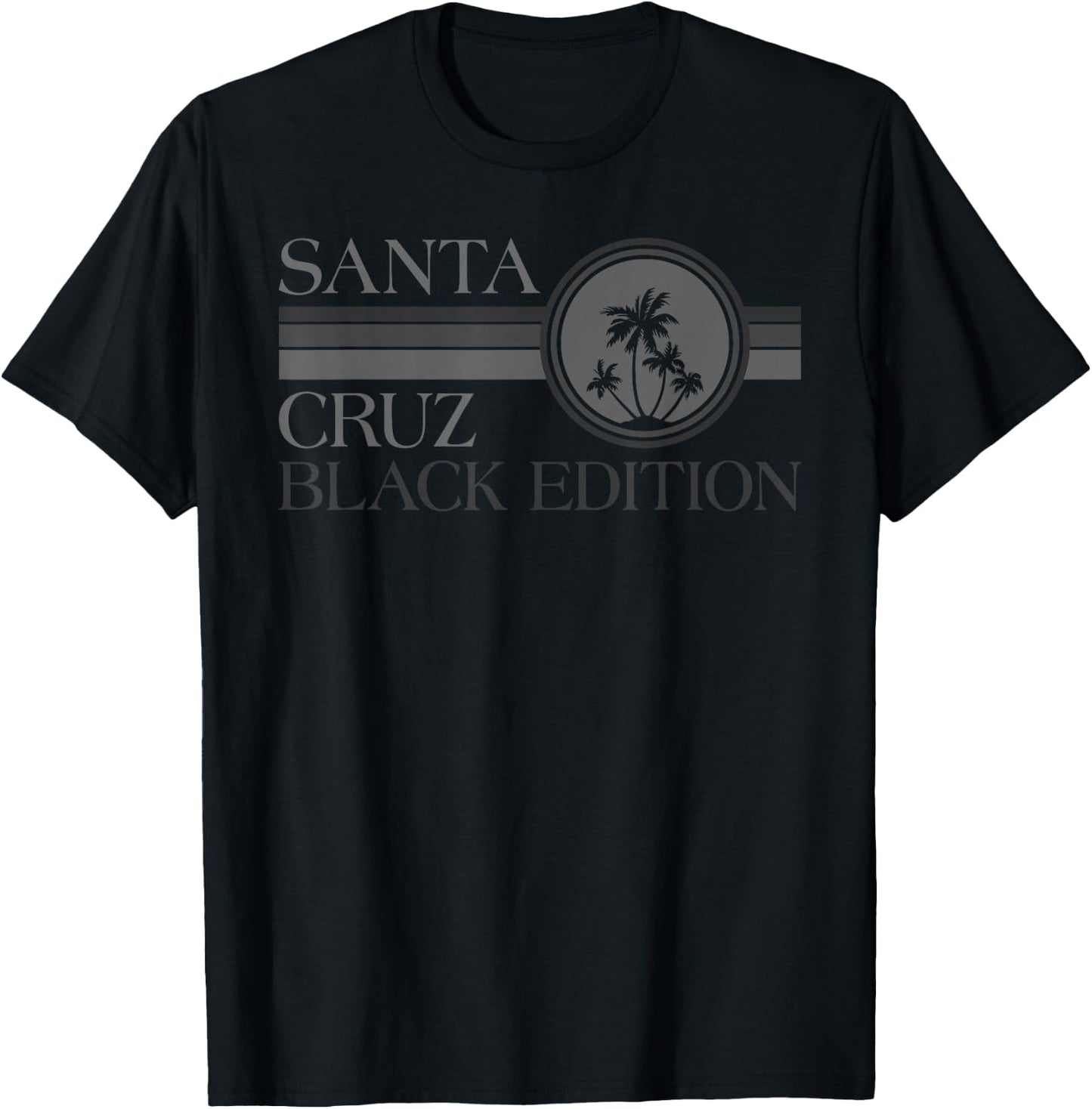 Santa Cruz CA California Black Edition Surfer , black T-Shirt - T-Shirt | Black