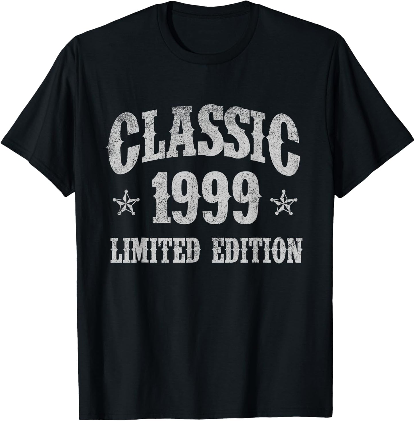 Classic 1999 Limited Edition Year Of Birth Birthday T-Shirt - T-Shirt | Black