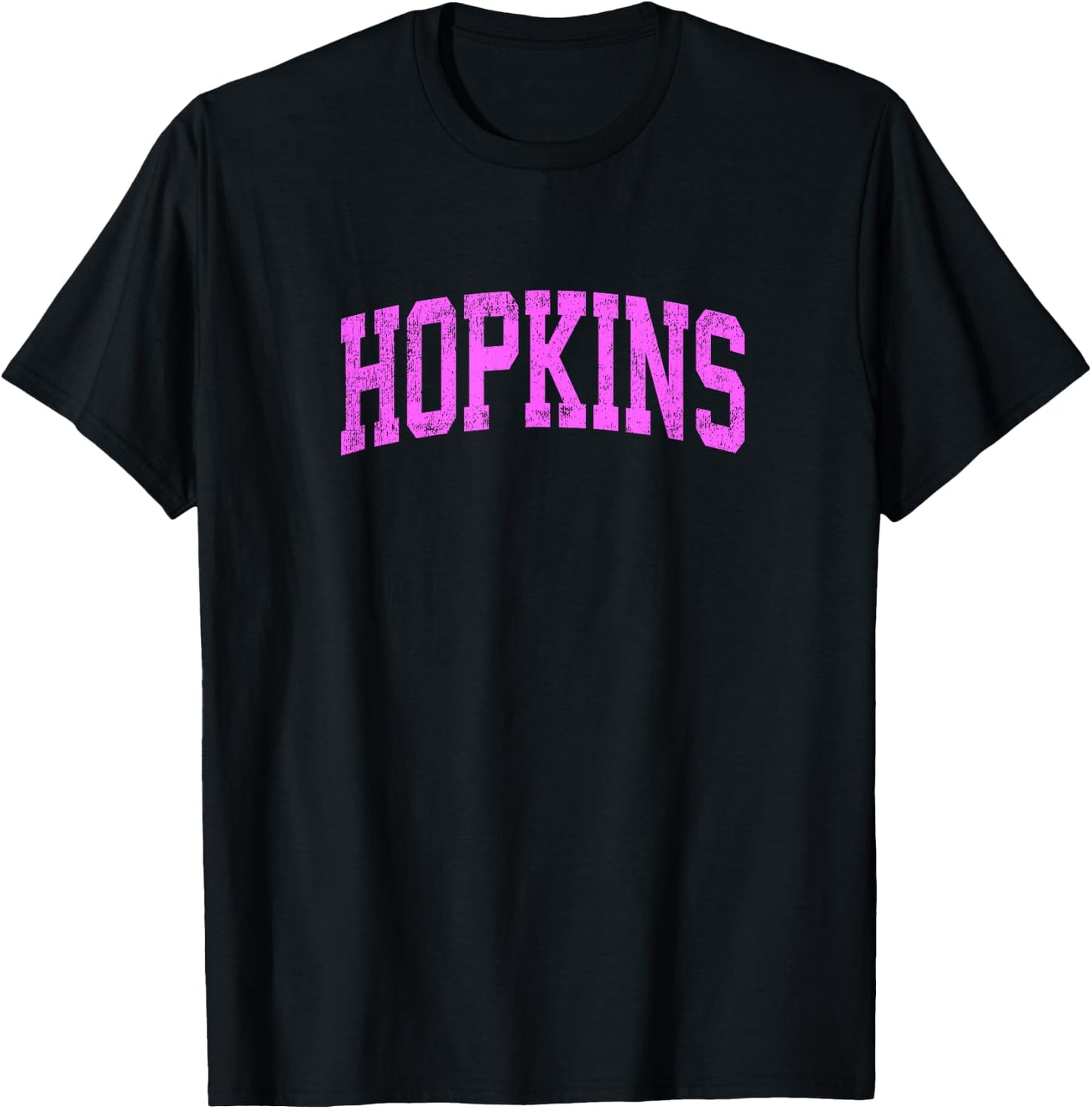 Hopkins Minnesota MN Vintage Athletic Sports Pink Design T-Shirt - T-Shirt | Black