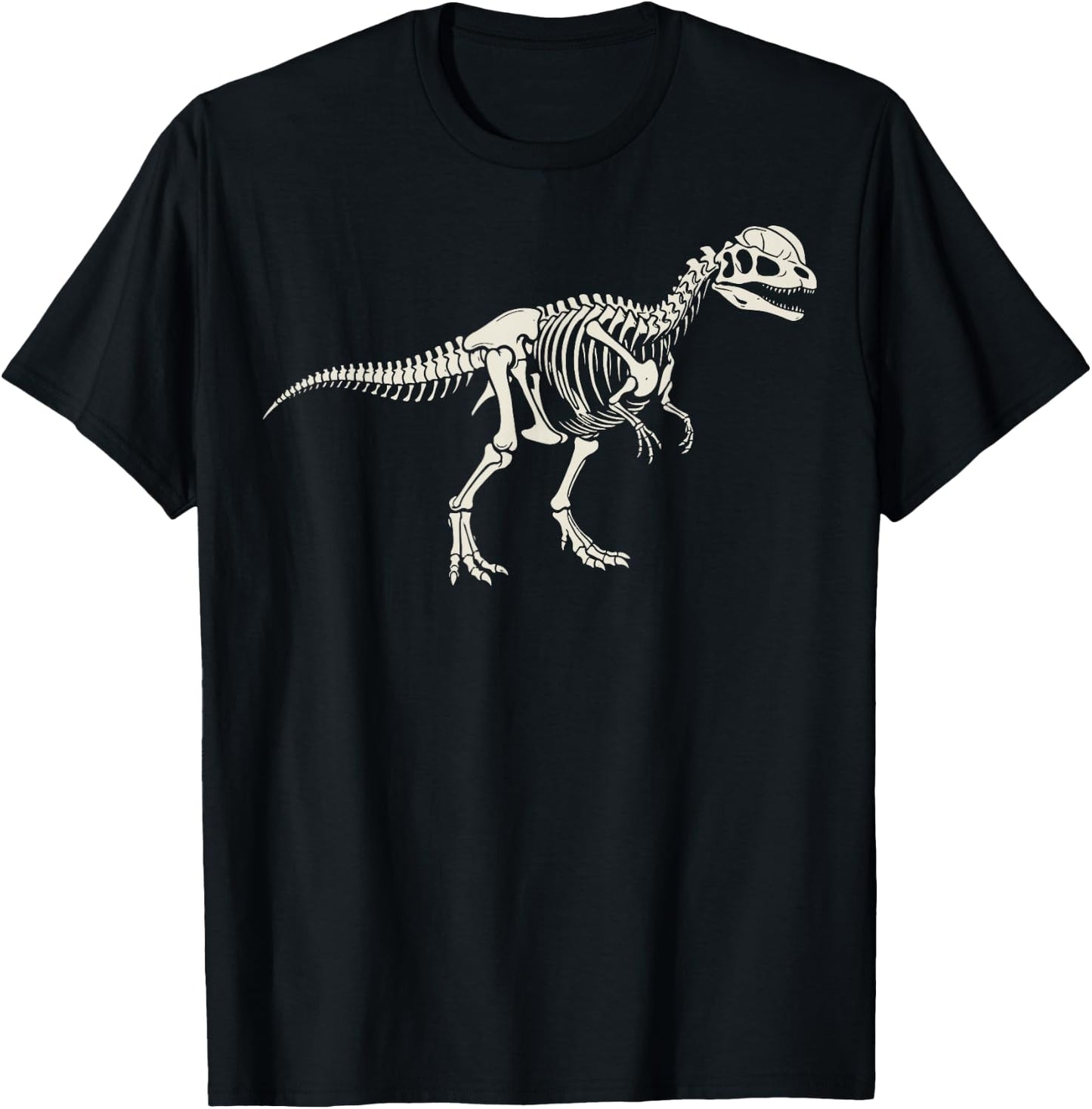 Dilophosaurus Skeleton Museum T-Shirt - T-Shirt | Black