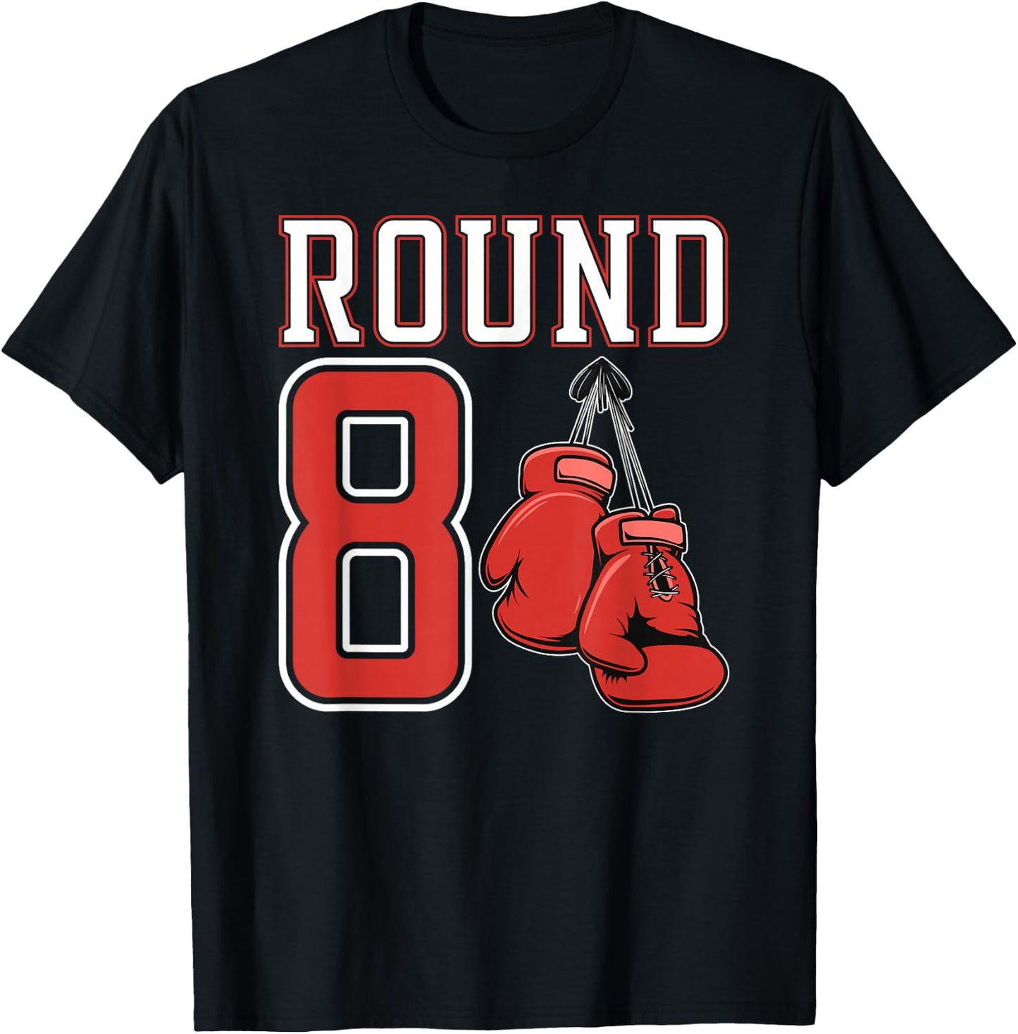 8th Birthday Boxing Boy 8 Year Old Boxer Bday Party T-Shirt - T-Shirt | Black