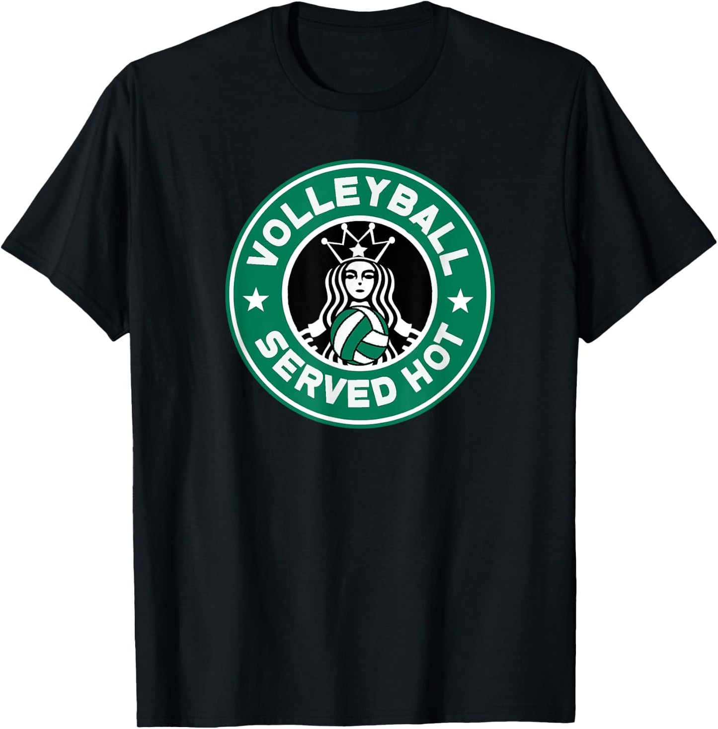 Funny Volleyball Served Hot Perfect for Teen Girl Players T-Shirt - T-Shirt | Black