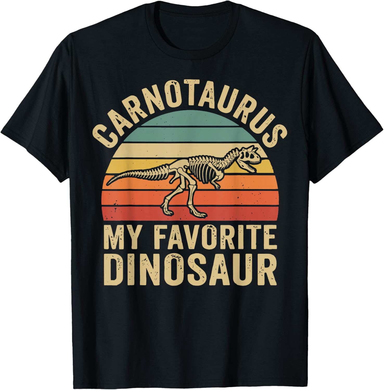 Carnotaurus My Favorite Dinosaur T-Shirt - T-Shirt | Black