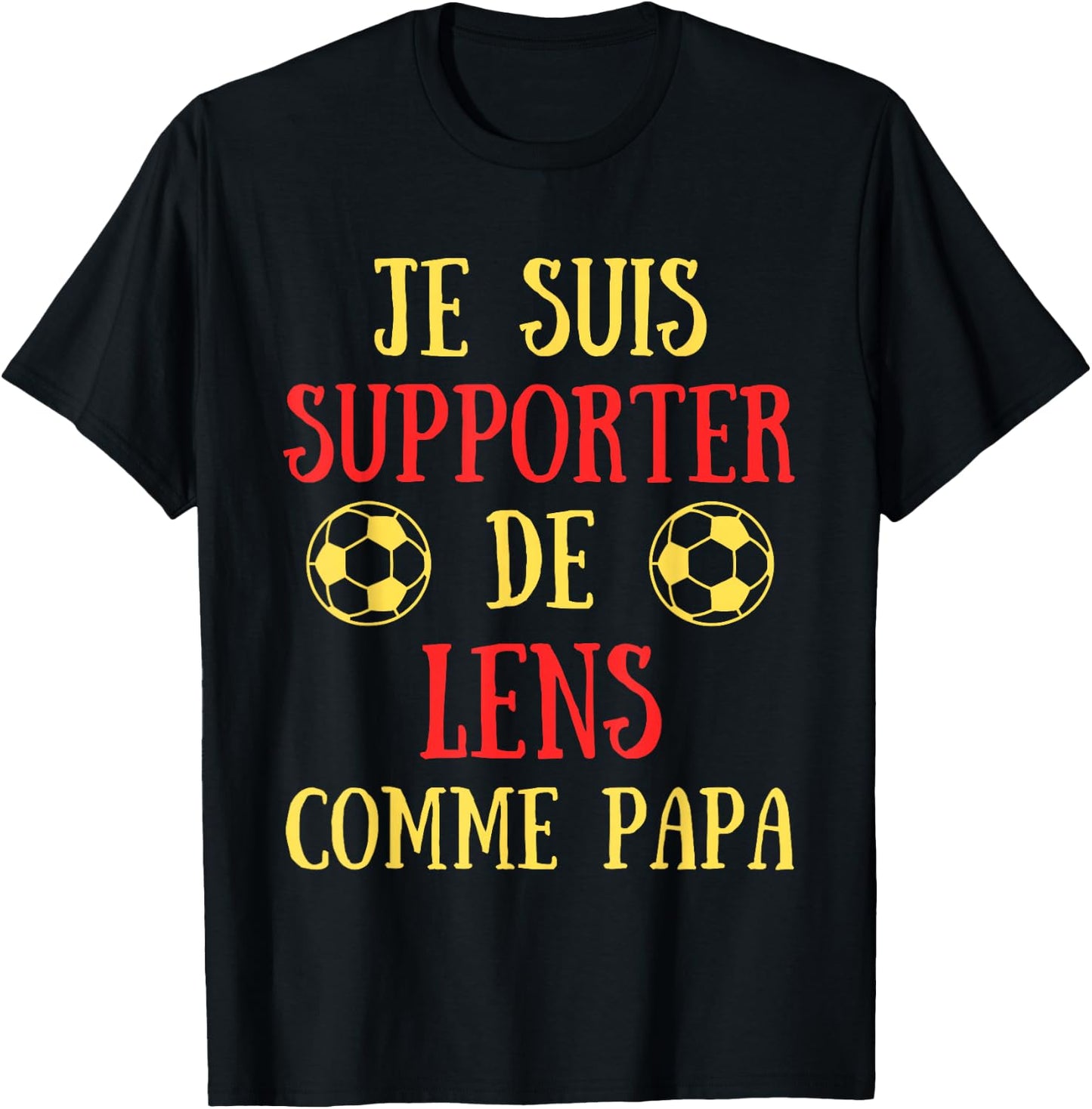 Lensois Funny Children's Football Gift Supporter Funny , Black, S T-Shirt - T-Shirt | Black