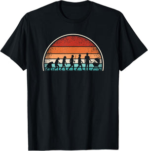 Evolution Grilling Funny BBQ Retro Grill Barbecue Men T-Shirt - T-Shirt | Black