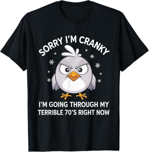 Sorry I'm Cranky I'm Going Through My Terrible 70’s Right T-Shirt - T-Shirt | Black