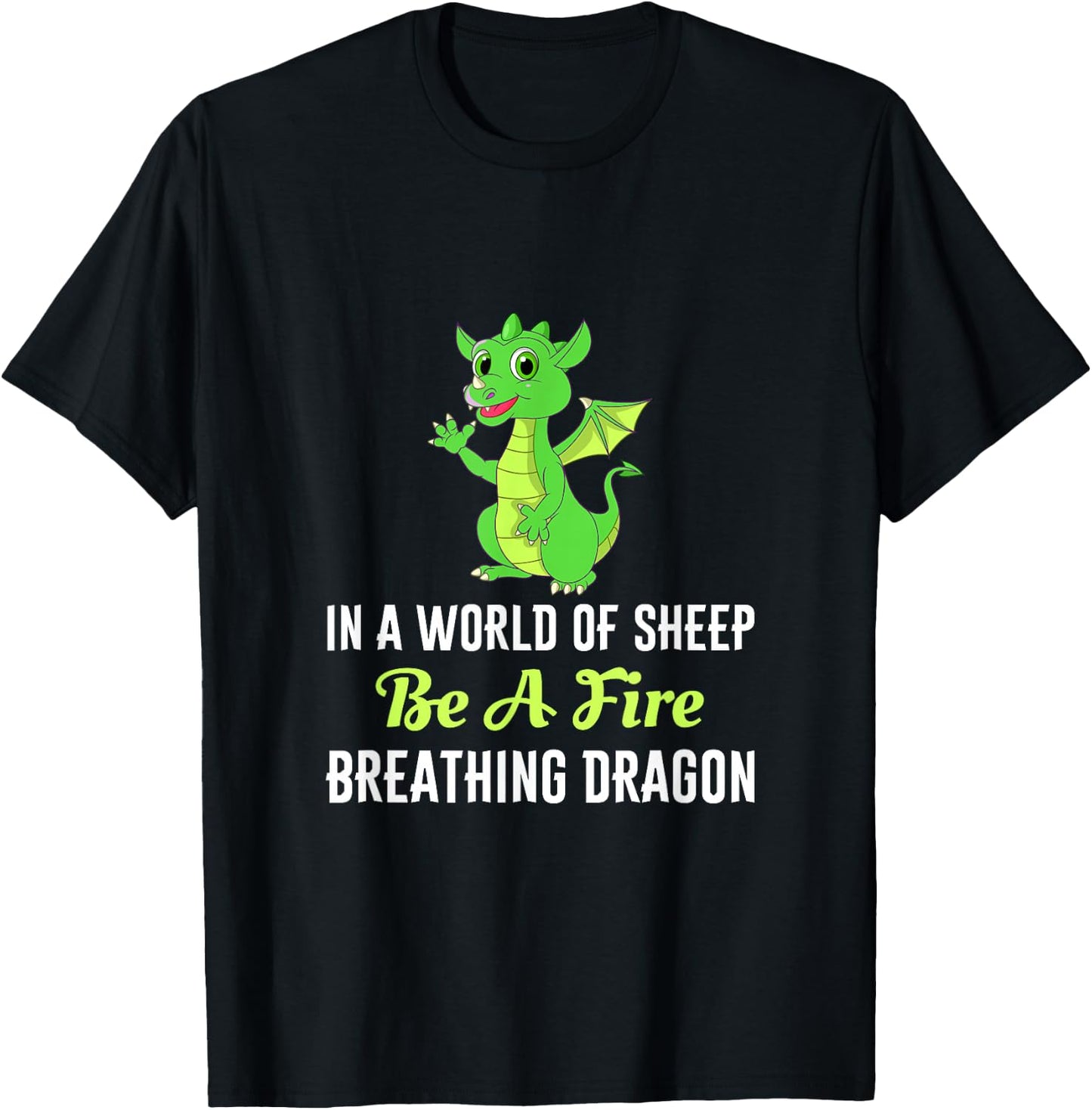 Dragons Mythical Creature Fire Breathing Dragon T-Shirt - T-Shirt | Black