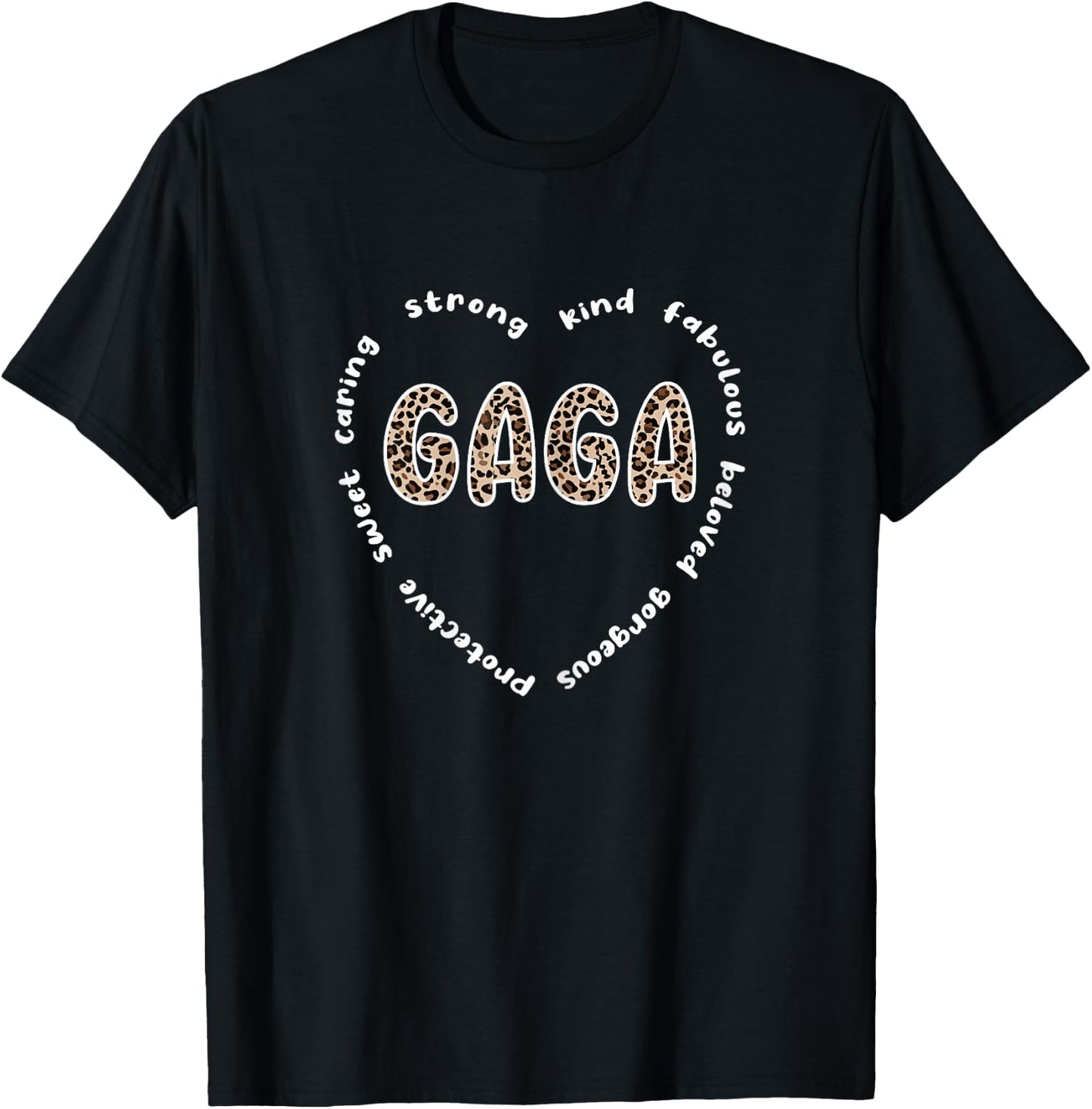 Gaga Heart | Gaga Grandmother Appreciation Gaga Grandma T-Shirt - T-Shirt | Black