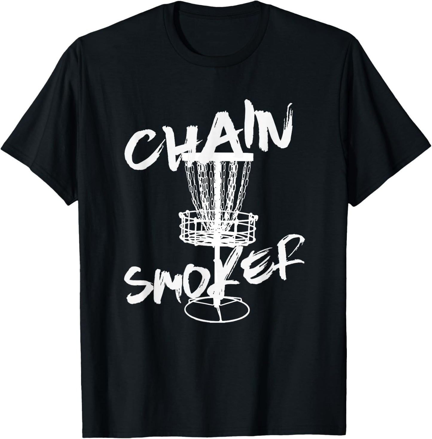 Chain Smoker Funny Frisbee Disc Golf Golfer Sport Disc Golf T-Shirt - T-Shirt | Black