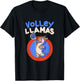Volley Llamas I Funny Volleyball Lama Alpaca T-Shirt - T-Shirt | Black