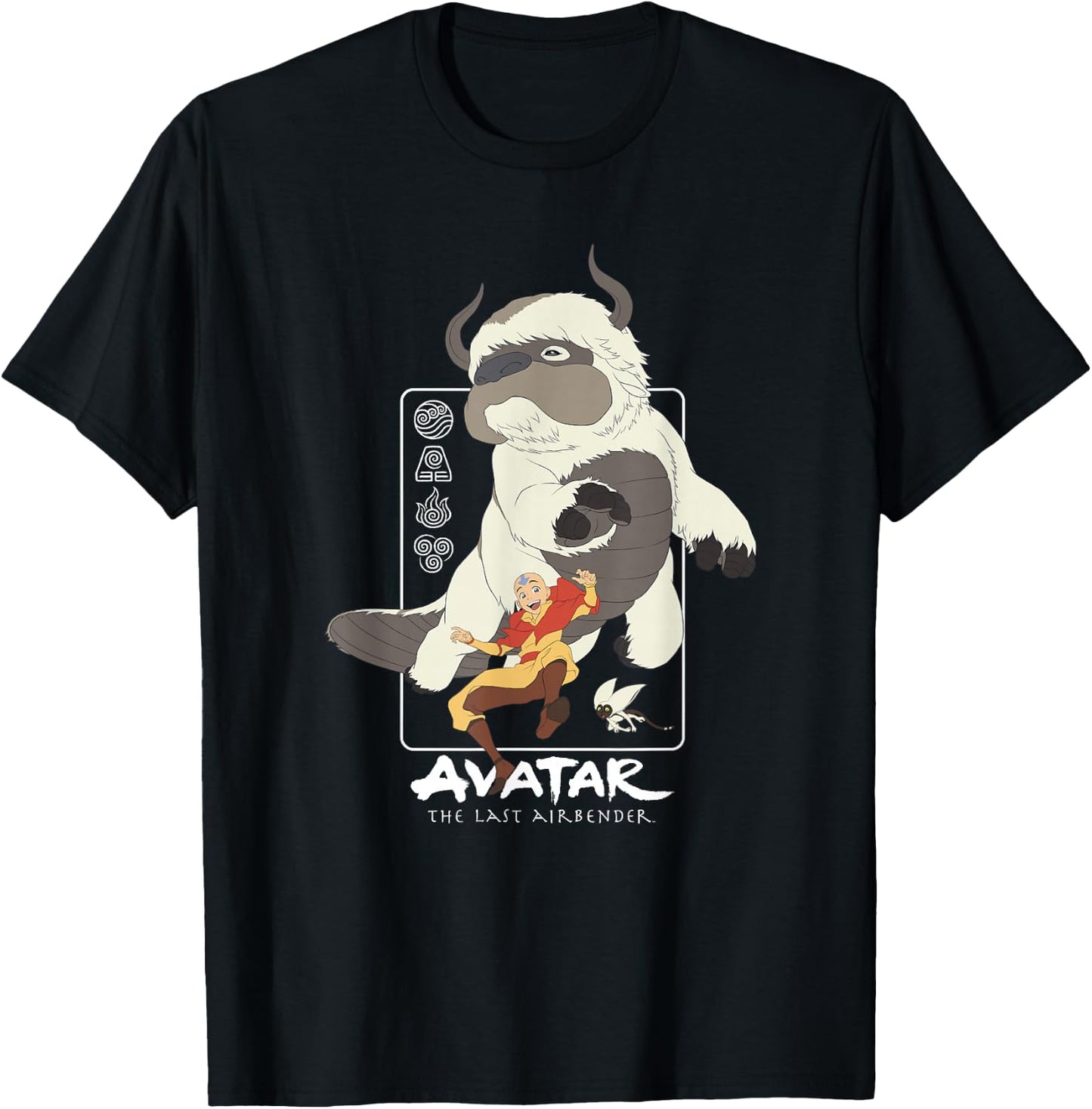 Avatar: The Last Airbender Air Nomad Friends Group Shot T-Shirt - T-Shirt | Black