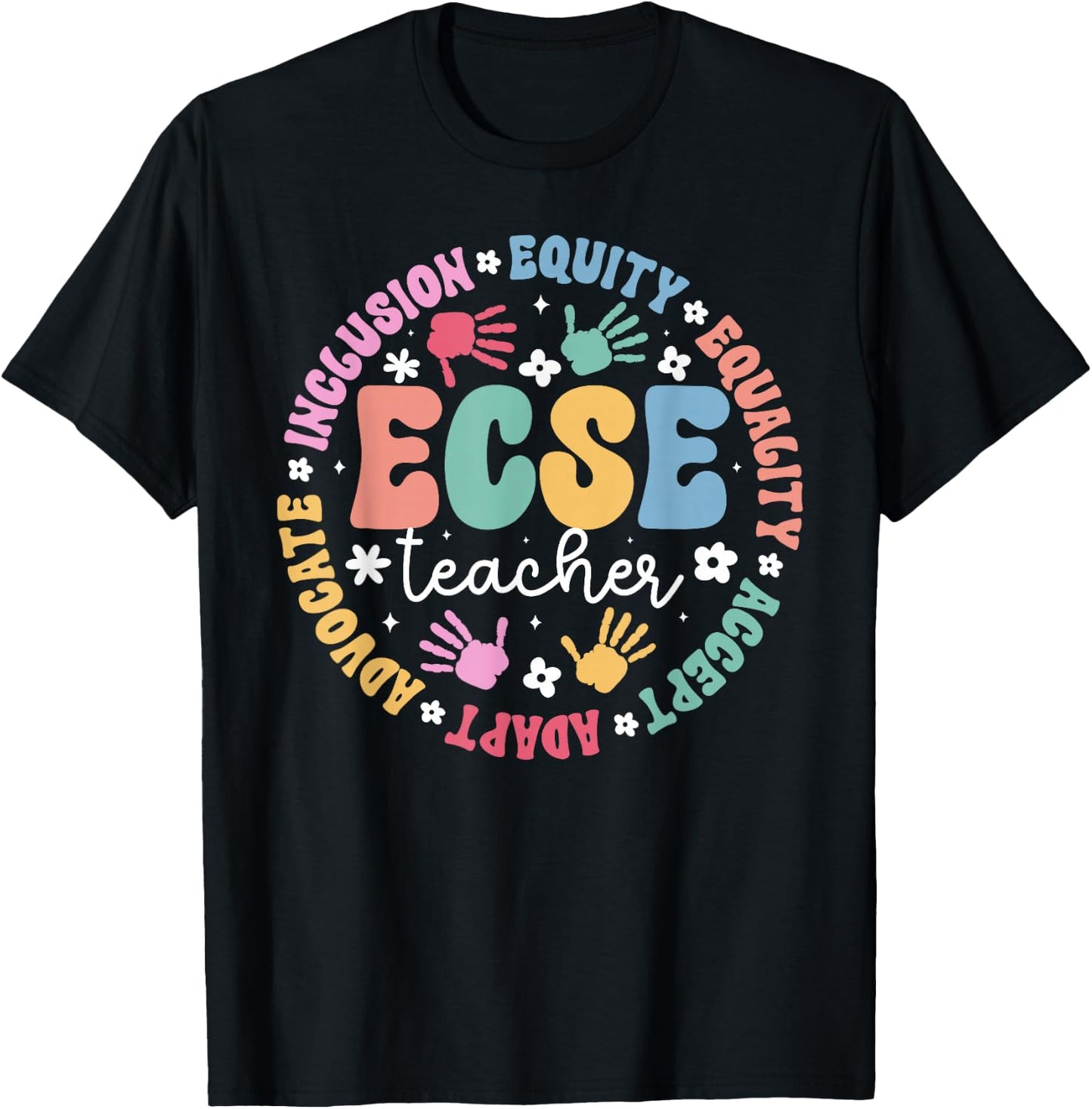 ECSE Teacher Appreciation ECSE Squad ECSE Team ECSE Crew T-Shirt - T-Shirt | Black
