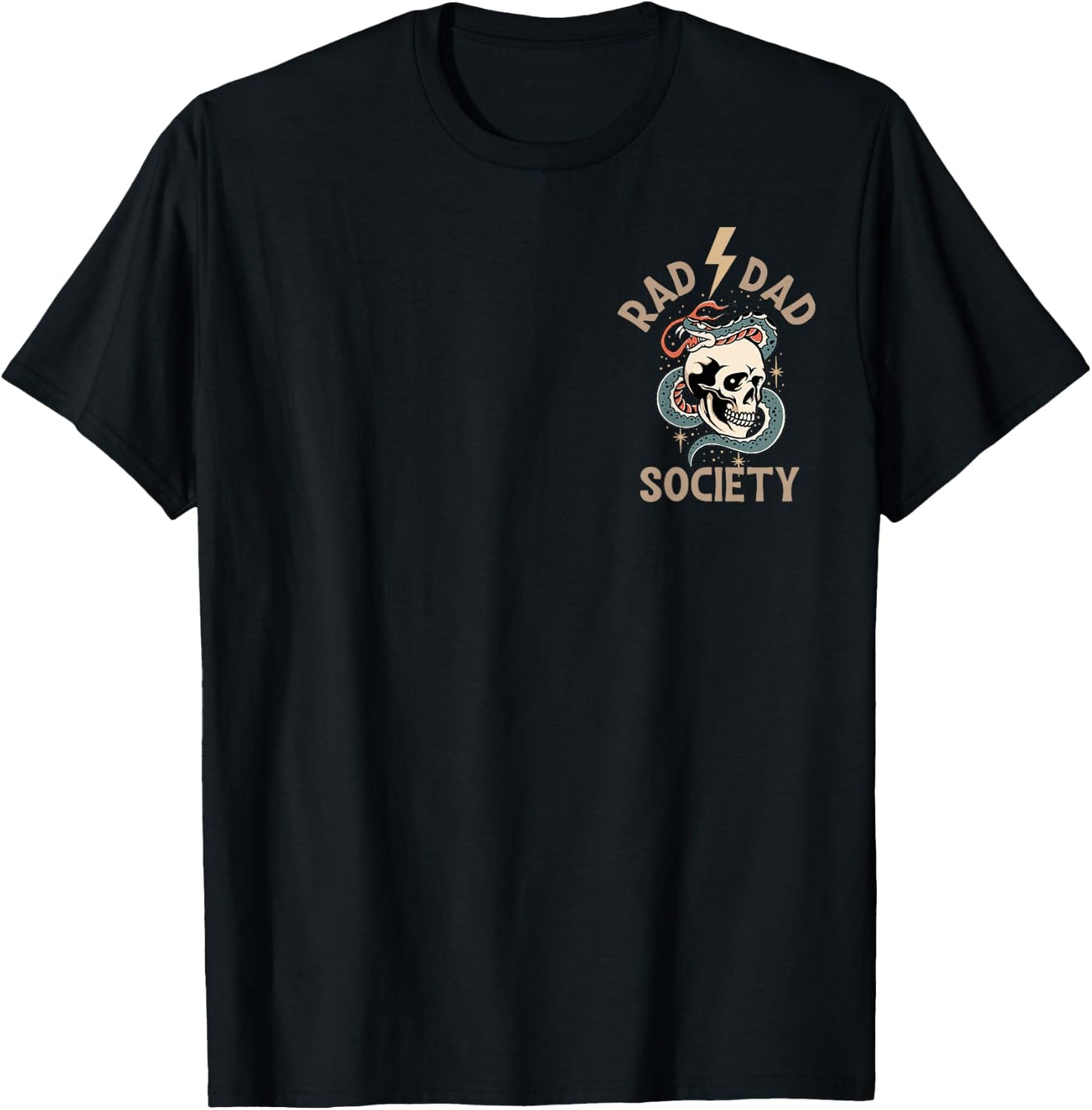 (2 Sided) Rad Dad Society Father's Day Family Matching T-Shirt - T-Shirt | Black