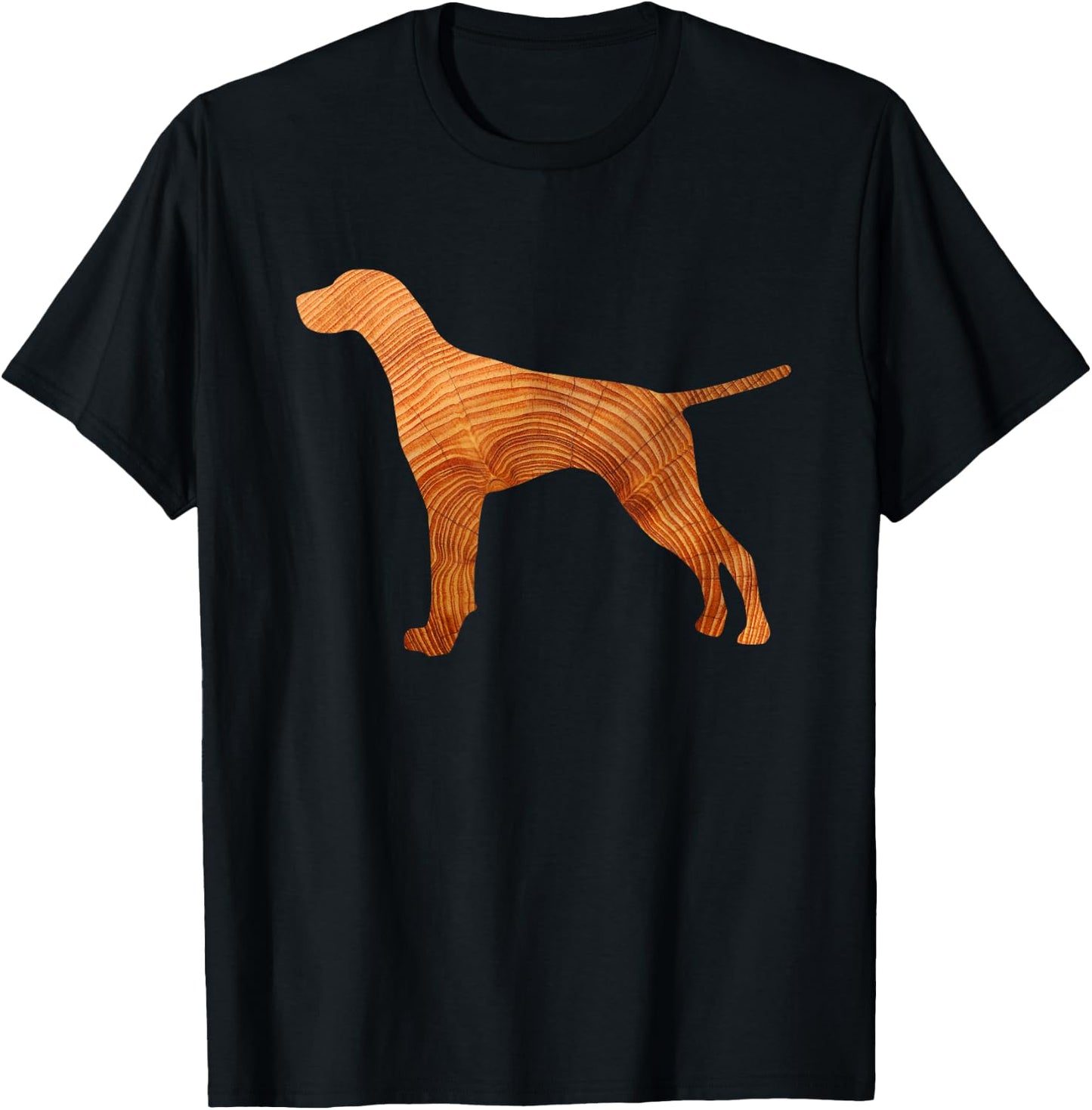 German Shorthair Pointer Shirt | Dog Tree Nature Silhouette T-Shirt - T-Shirt | Black