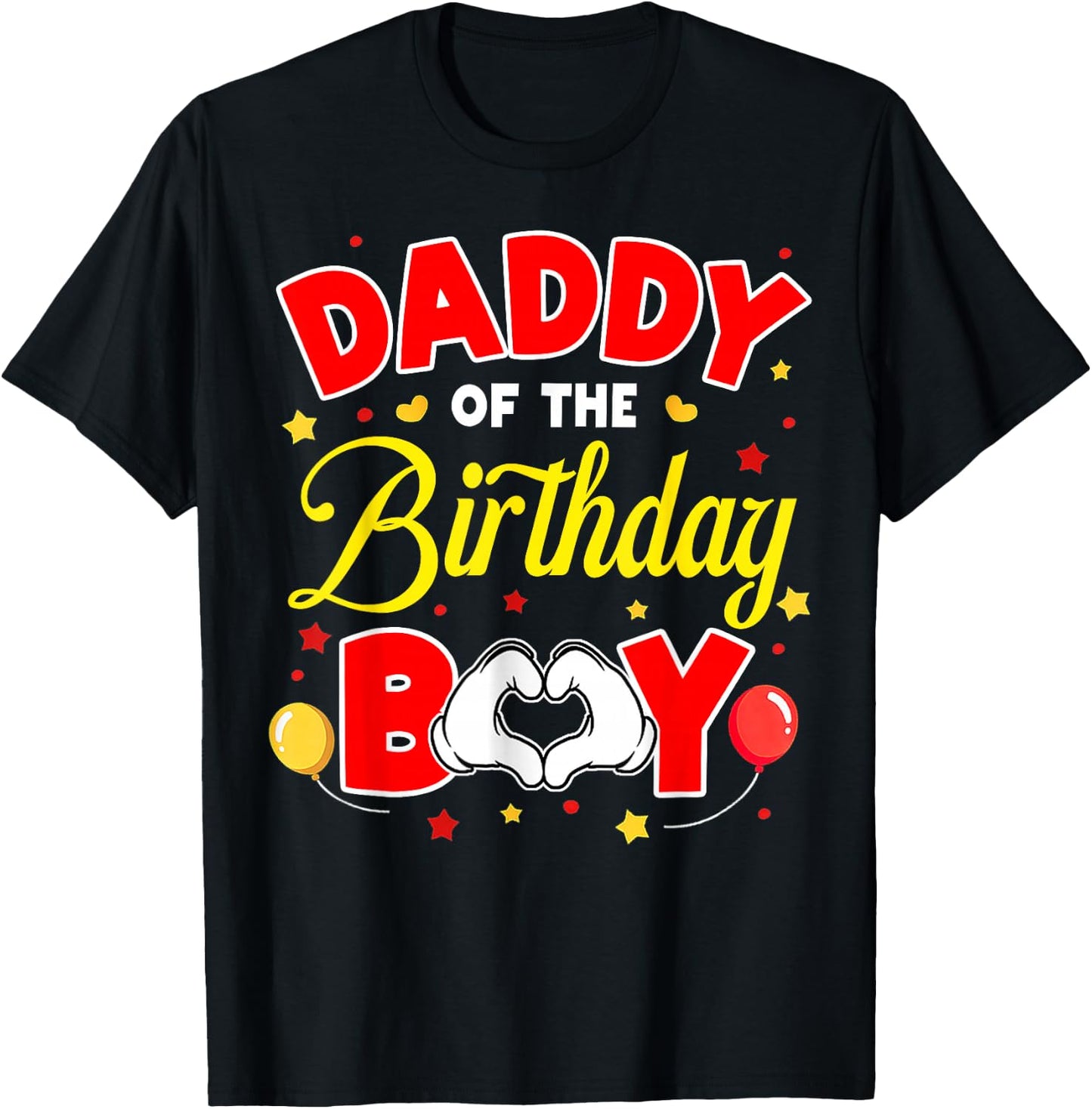 Daddy of The Birthday Boy Matching Family Birthday Party T-Shirt - T-Shirt | Black