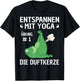 Relaxing with Yoga Frog Motif Funny Meditation Fitness , black T-Shirt - T-Shirt | Black