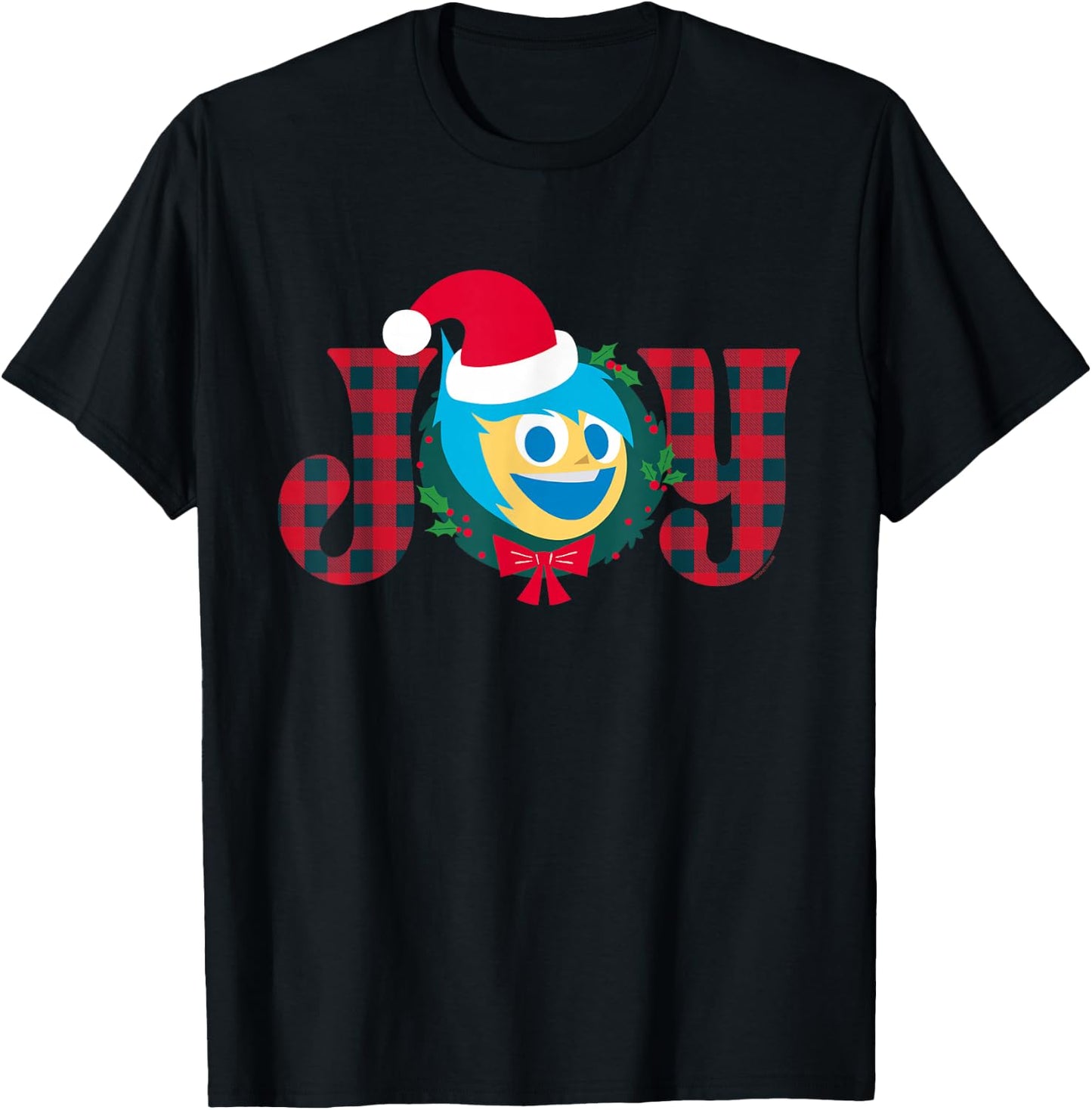 Disney and Pixar’s Inside Out 2 Christmas Holiday Santa Joy T-Shirt - T-Shirt | Black