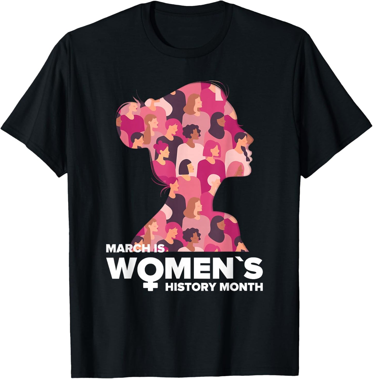 National Women's History Month March Is History Month T-Shirt - T-Shirt | Black