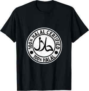 Funny Halal Ramadan Women Men Arabic Calligraphy T-Shirt - T-Shirt | Black