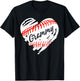 Baseball Heart Baseball Grammy Women Softball Mom Short T-Shirt - T-Shirt | Black