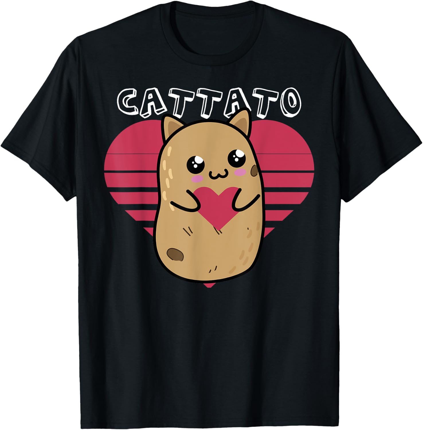 Cat Potato Cattato Hilarious Novelty design Women T-Shirt - T-Shirt | Black