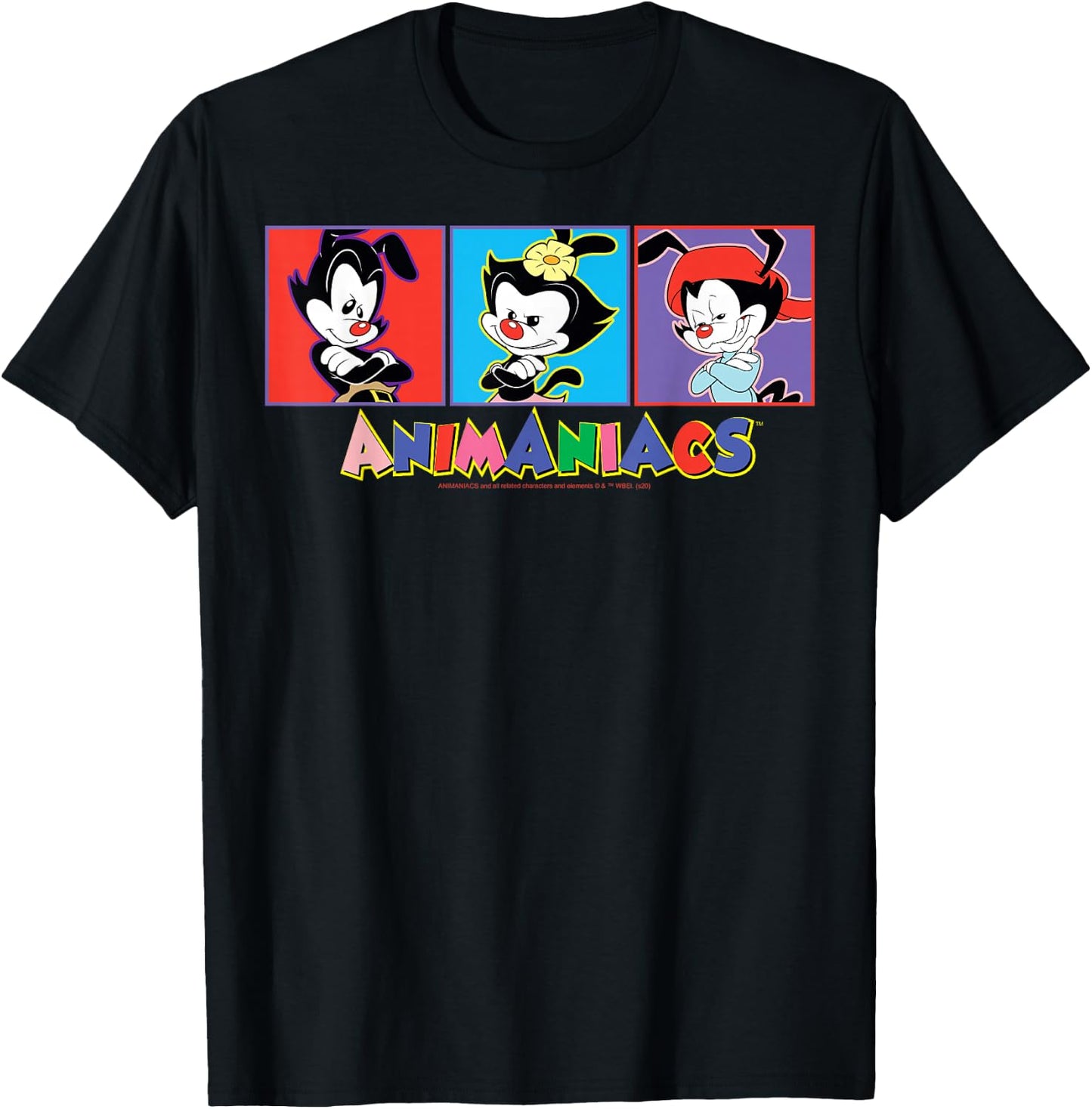 Animaniacs Yakko Wakko And Dot Box Up T-Shirt - T-Shirt | Black