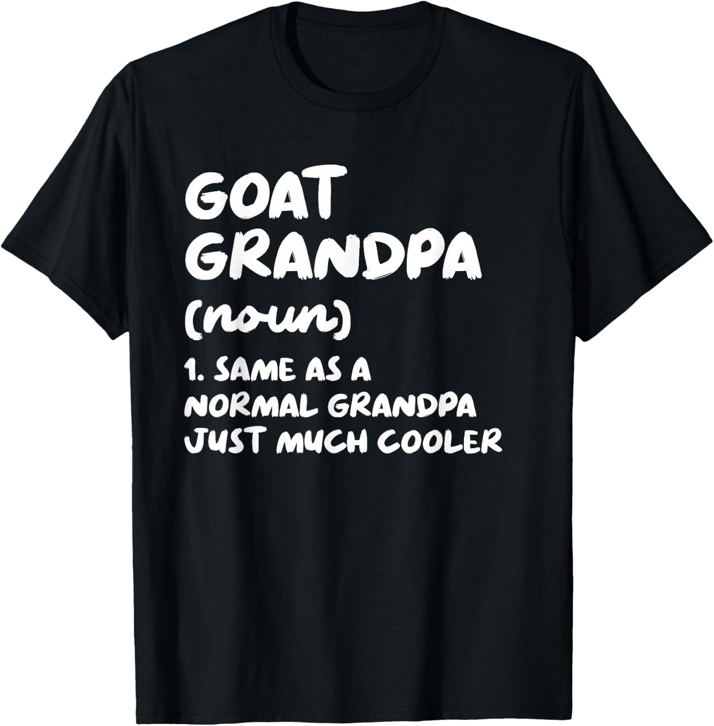 Goat Grandpa Definition Funny T-Shirt - T-Shirt | Black