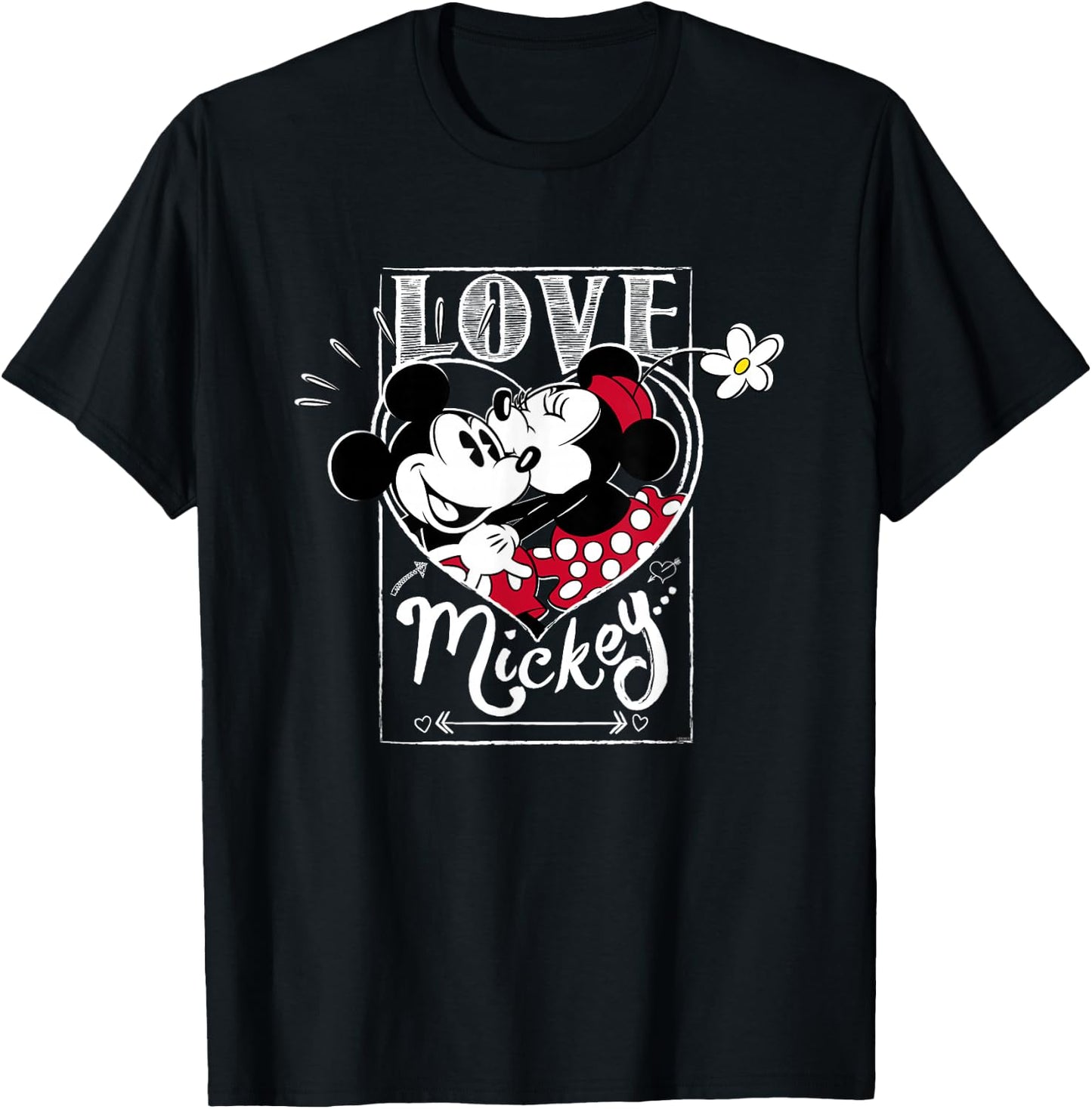 Disney Mickey & Minnie Mouse Love Mickey… Valentine’s Day T-Shirt - T-Shirt | Black