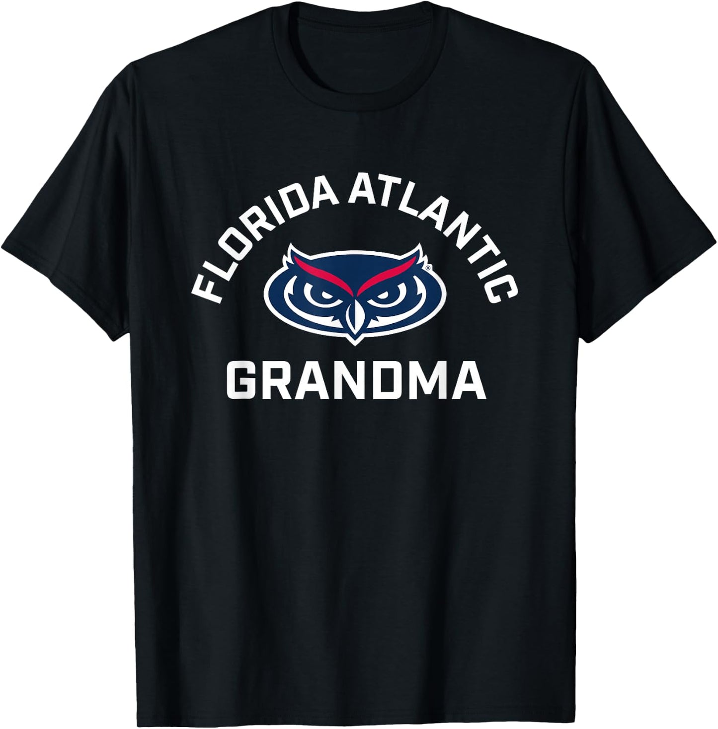 Florida Atlantic University FAU Owls Arched Grandma T-Shirt - T-Shirt | Black