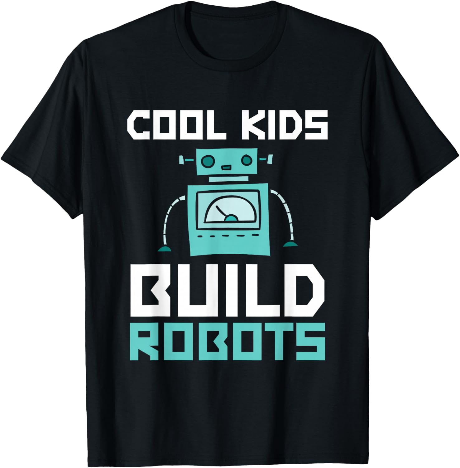 Cool Children's Building Robot Robot T-Shirt - T-Shirt | Black